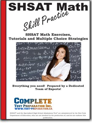 cover image of SHSAT Math Skill Practice